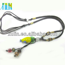 high quality murano glass corn shape beads with cord pendants
